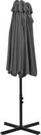vidaXL - Parasol - met - aluminium - paal - 460x270 - cm - antraciet