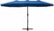 vidaXL - Parasol - met - aluminium - paal - 460x270 - cm - blauw