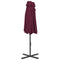 vidaXL - Parasol - met - aluminium - paal - 460x270 - cm - bordeauxrood