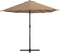 vidaXL - Parasol - met - aluminium - paal - 460x270 - cm - taupe