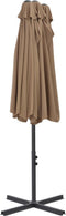 vidaXL - Parasol - met - aluminium - paal - 460x270 - cm - taupe