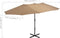 vidaXL - Parasol - met - aluminium - paal - 460x270 - cm - taupe