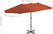vidaXL - Parasol - met - aluminium - paal - 460x270 - cm - terracotta