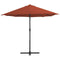 vidaXL - Parasol - met - aluminium - paal - 460x270 - cm - terracotta