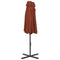 vidaXL - Parasol - met - aluminium - paal - 460x270 - cm - terracotta