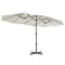 vidaXL - Parasol - met - aluminium - paal - 460x270 - cm - zandkleurig