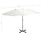 vidaXL - Parasol - met - aluminium - paal - 460x270 - cm - zandkleurig