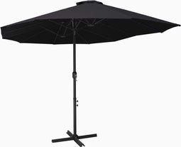 vidaXL - Parasol - met - aluminium - paal - 460x270 - cm - zwart