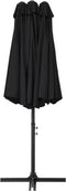 vidaXL - Parasol - met - aluminium - paal - 460x270 - cm - zwart
