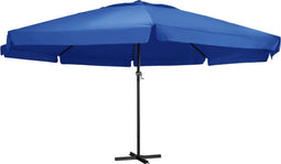 vidaXL - Parasol - met - aluminium - paal - 500 - cm - azuurblauw