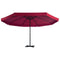 vidaXL - Parasol - met - aluminium - paal - 500 - cm - bordeauxrood