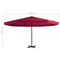 vidaXL - Parasol - met - aluminium - paal - 500 - cm - bordeauxrood