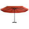 vidaXL - Parasol - met - aluminium - paal - 500 - cm - terracottakleurig