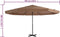 vidaXL - Parasol - met - aluminium - paal - 500 - cm - taupe