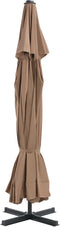 vidaXL - Parasol - met - aluminium - paal - 500 - cm - taupe