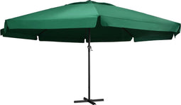 vidaXL - Parasol - met - aluminium - paal - 600 - cm - groen