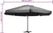 vidaXL - Parasol - met - aluminium - paal - 600 - cm - antracietkleurig