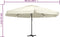 vidaXL - Parasol - met - aluminium - paal - 600 - cm - zandwit