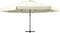 vidaXL - Parasol - met - aluminium - paal - 600 - cm - zandwit