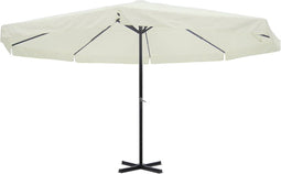 vidaXL - Parasol - met - aluminium - paal - 600 - cm - zwart