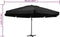vidaXL - Parasol - met - aluminium - paal - 600 - cm - zwart