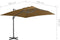 vidaXL - Parasol - met - draagbare - voet - taupe
