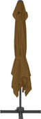 vidaXL - Parasol - met - draagbare - voet - taupe
