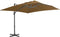 vidaXL - Parasol - met - draagbare - voet - taupe