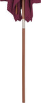 vidaXL - Parasol - met - houten - paal - 150x200 - cm - bordeauxrood