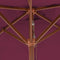 vidaXL - Parasol - met - houten - paal - 150x200 - cm - bordeauxrood