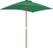 vidaXL - Parasol - met - houten - paal - 150x200 - cm - groen