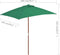 vidaXL - Parasol - met - houten - paal - 150x200 - cm - groen