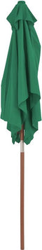 vidaXL - Parasol - met - houten - paal - 150x200 - cm - groen