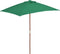 vidaXL - Parasol - met - houten - paal - 150x200 - cm - groen