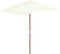 vidaXL - Parasol - met - houten - paal - 150x200 - cm - groen