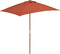 vidaXL - Parasol - met - houten - paal - 150x200 - cm - terracottakleurig