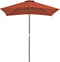 vidaXL - Parasol - met - houten - paal - 150x200 - cm - terracottakleurig