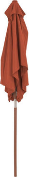 vidaXL - Parasol - met - houten - paal - 150x200 - cm - terracottakleurig