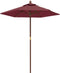 vidaXL - Parasol - met - houten - paal - 196x231 - cm - bordeauxrood