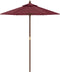 vidaXL - Parasol - met - houten - paal - 196x231 - cm - bordeauxrood
