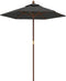 vidaXL - Parasol - met - houten - paal - 196x231 - cm - antracietkleurig