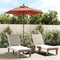 vidaXL - Parasol - met - houten - paal - 196x231 - cm - terracottakleurig