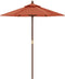 vidaXL - Parasol - met - houten - paal - 196x231 - cm - terracottakleurig