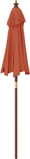 vidaXL - Parasol - met - houten - paal - 196x231 - cm - terracottakleurig