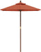 vidaXL - Parasol - met - houten - paal - 196x231 - cm - terracottakleurig