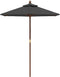 vidaXL - Parasol - met - houten - paal - 196x231 - cm - antracietkleurig
