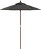 vidaXL - Parasol - met - houten - paal - 196x231 - cm - antracietkleurig