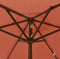 vidaXL - Parasol - met - houten - paal - 196x231 - cm - terracottakleurig