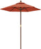 vidaXL - Parasol - met - houten - paal - 196x231 - cm - terracottakleurig