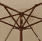vidaXL - Parasol - met - houten - paal - 196x231 - cm - taupe